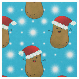Julpotatis som bär tomteluvor tyg