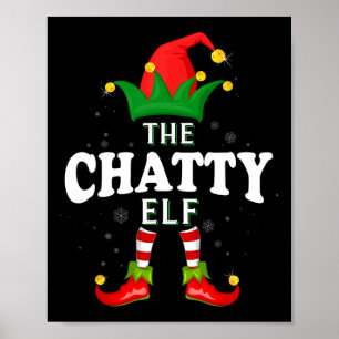 Julpratande Alv Familj Matchande Jul Pyjamas 1 Poster