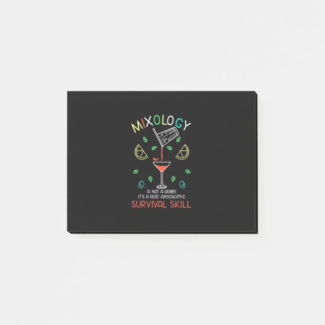 Julpresent | Bartender Mixologist Post-it Block (Framsida)