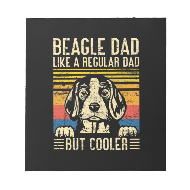 Julpresent | Beagle hundpappa Anteckningsblock (Framsida)