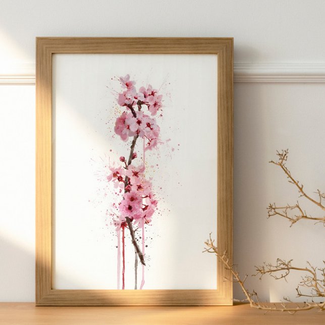 Julpresent Blommande Körsbärsblom Poster (Skapare uppladdad)