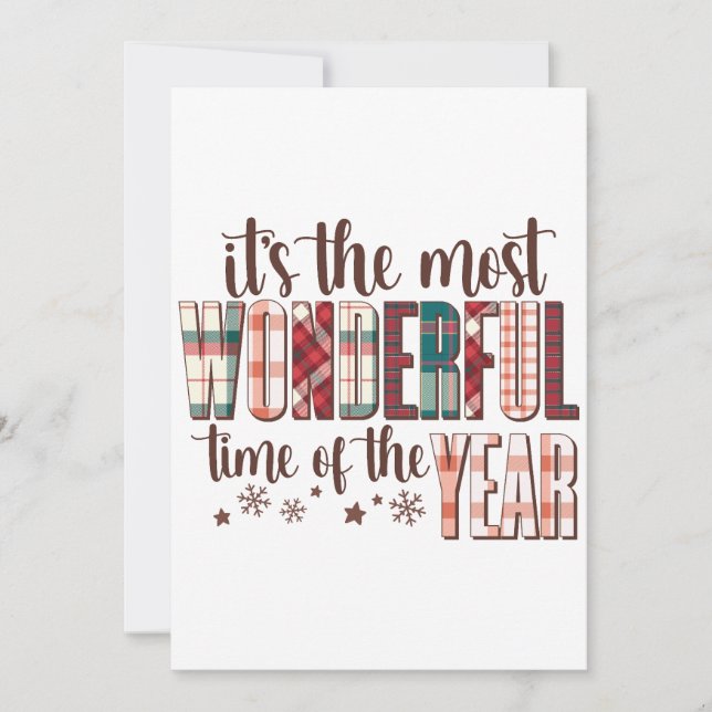 Julpresent Det Är Den Underbaraste Tiden På Året Inbjudningar (Framsida)
