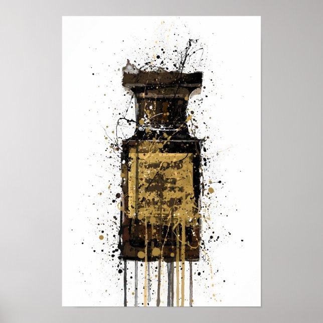 Julpresent Doftflaska 'Obsidian' Poster (Framsidan)
