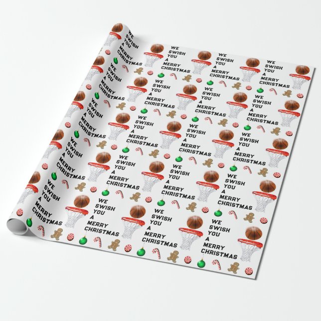 Julpresent för basket presentpapper (Utrullad)