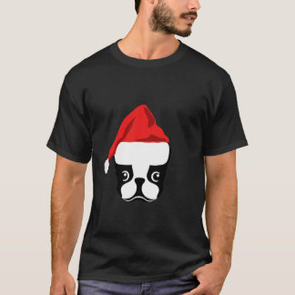 Julpresent för hundälskare Rolig jultomtehatt Bost T Shirt