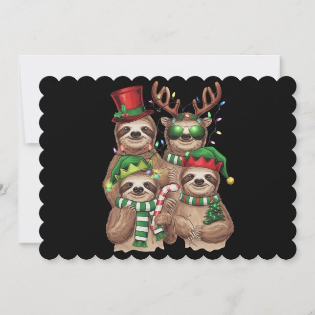 Julpresent för latmaskar God Jul Lattmas Godis Lat Julkort (Framsida)