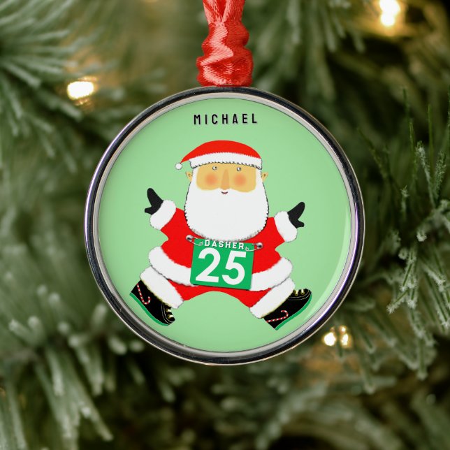 Julpresent för löpning julgransprydnad metall (Träd)