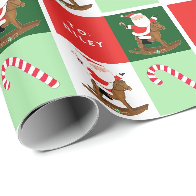 Julpresent för ryttare presentpapper (Rullad Hörn)