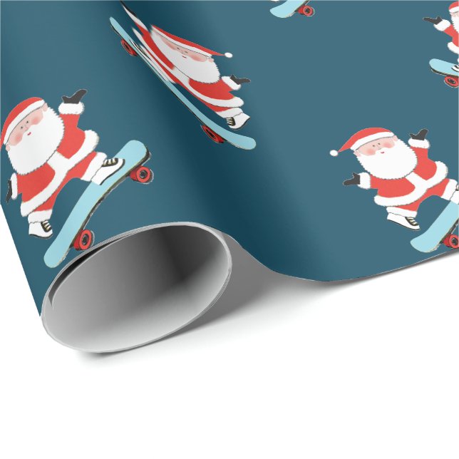 Julpresent för skateboardåkare presentpapper (Rullad Hörn)