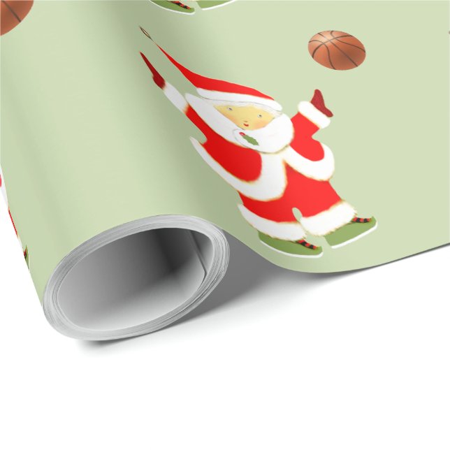 Julpresent för tjejers basket presentpapper (Rullad Hörn)