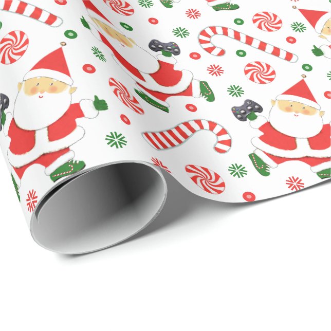 Julpresent för videospelare presentpapper (Rullad Hörn)