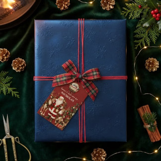 Julpresent från Nordpolen med Tomte Renar Personli Presentetikett