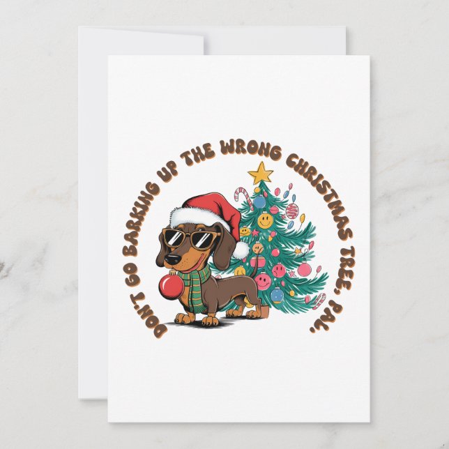 Julpresent Gå inte och skäll Julkort (Framsida)