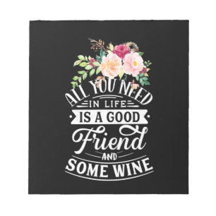 Julpresent God vän och lite vin Anteckningsblock
