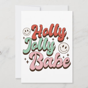 Julpresent Holly Jolly Babe Inbjudningar