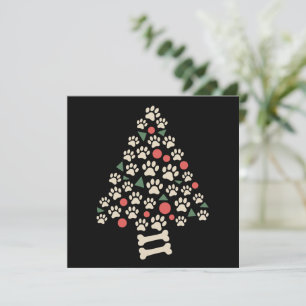 Julpresent Hundälskare Paw Tree Tass Högstidhälska Julkort