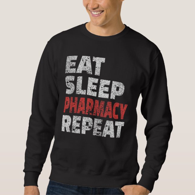 Julpresent Idéer Apotekarpresent Gift Eat Sleep Ap Lång Ärmad Tröja (Framsida)