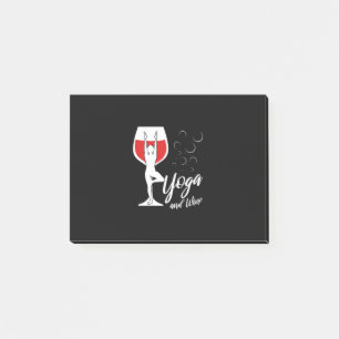 Julpresent Jag älskar yoga och vin Post-it Block