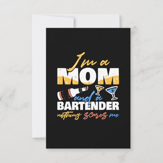 Julpresent | Jag Är En Mamma Och En Bartender OSA Kort (Framsida)