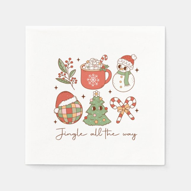 Julpresent Jinglar Hela Vägen Pappersservett (Framsidan)