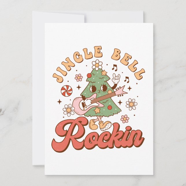 Julpresent Jingle Bell Rockar Inbjudningar (Framsida)