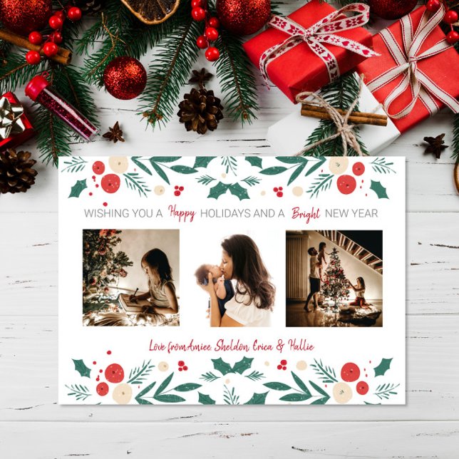 Julpresent julgran bär 3 Foto present Tack Kort (Skapare uppladdad)