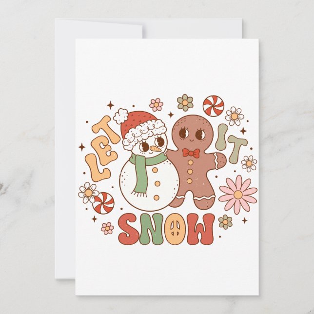 Julpresent Låt det snöa Julkort (Framsida)