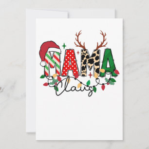 Julpresent Mama Claus med barn Inbjudningar