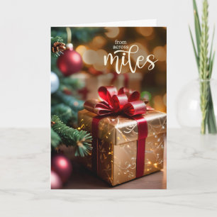 Julpresent över milen Retro Helgkort