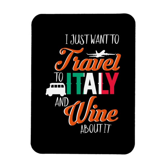 Julpresent | Resa till Italien och prata om vin Magnet (Vertikal)