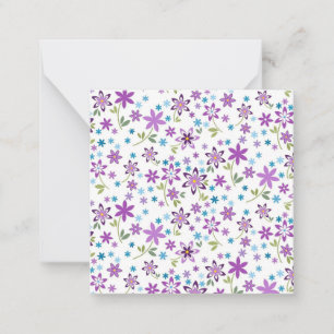 Julpresent Söt Blommig Ditsy Anteckningskort