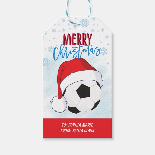 Julpresent Sport Fotboll Christmas Presentetikett (Framsidan)