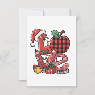 Julpresent till lärare | God Jul Kärlek Anteckningskort