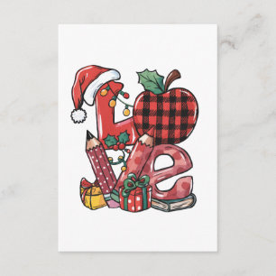 Julpresent till lärare God Jul Kärlek Tilläggskort