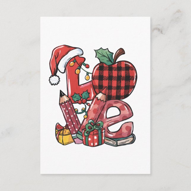 Julpresent till lärare | God Jul Kärlek Tilläggskort (Framsida)