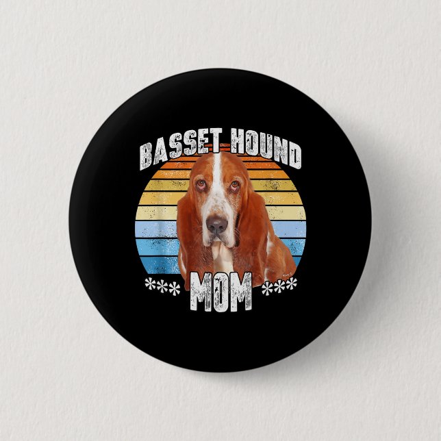 Julpresent till mamma som älskar hund knapp (Framsida)