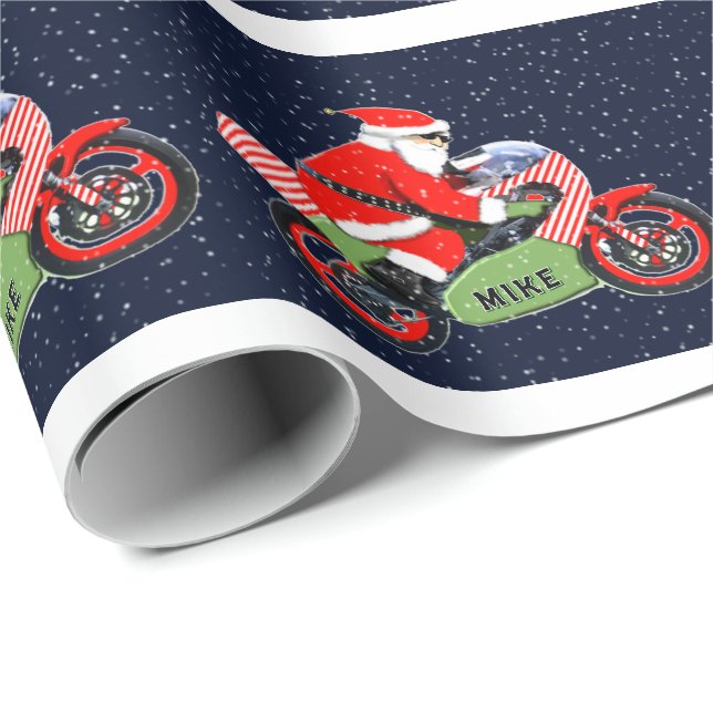 Julpresent till motorcykelåkare presentpapper (Rullad Hörn)
