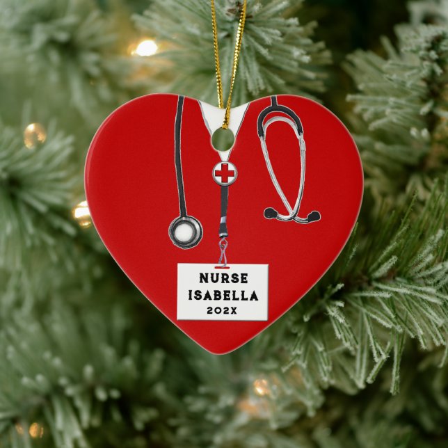 Julpresent Till Sjuksköterska Julgransprydnad Keramik (Träd)