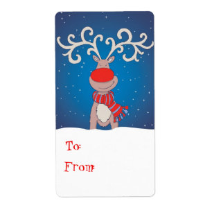 Julpresentblått märkre (till och från) fraktsedel