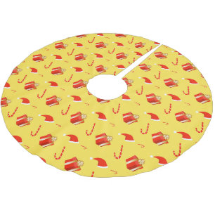 Julpresentboxen Santa candy cane Julgransmatta Borstad Polyester