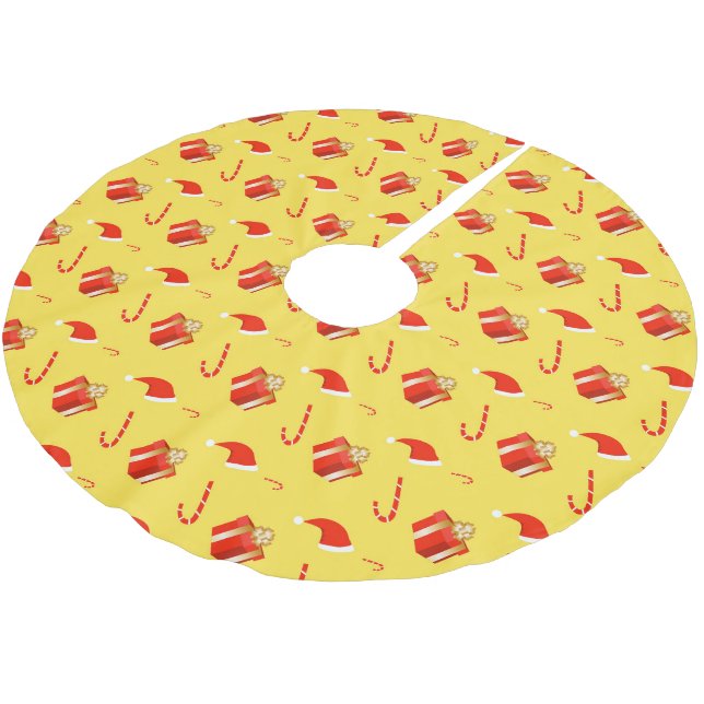 Julpresentboxen Santa candy cane Julgransmatta Borstad Polyester (Vinklad)