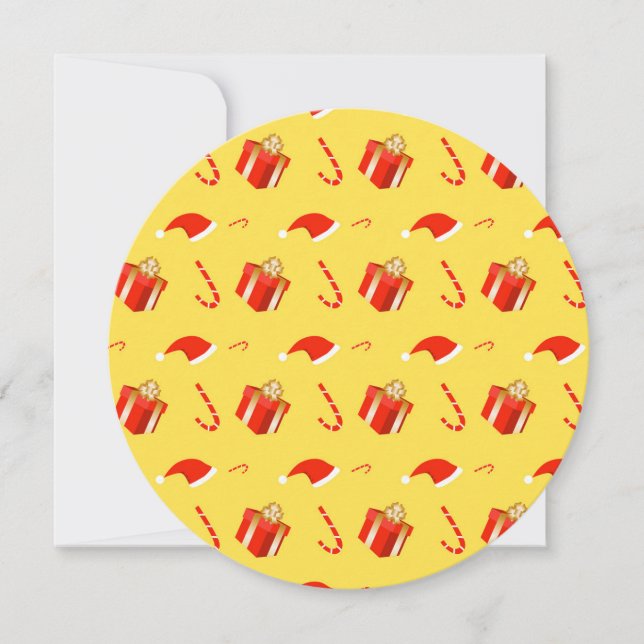 Julpresentboxen Santa candy cane Julkort (Framsida)