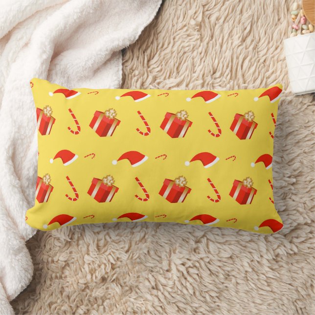 Julpresentboxen Santa candy cane Lumbarkudde (Filt)