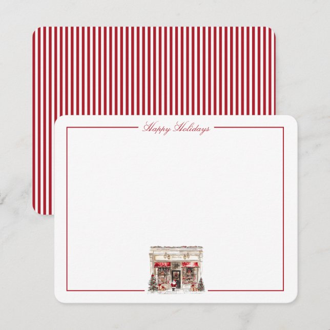 Julpresentbutik Personlig julskrivelse Anteckningskort (Fram/baksida)