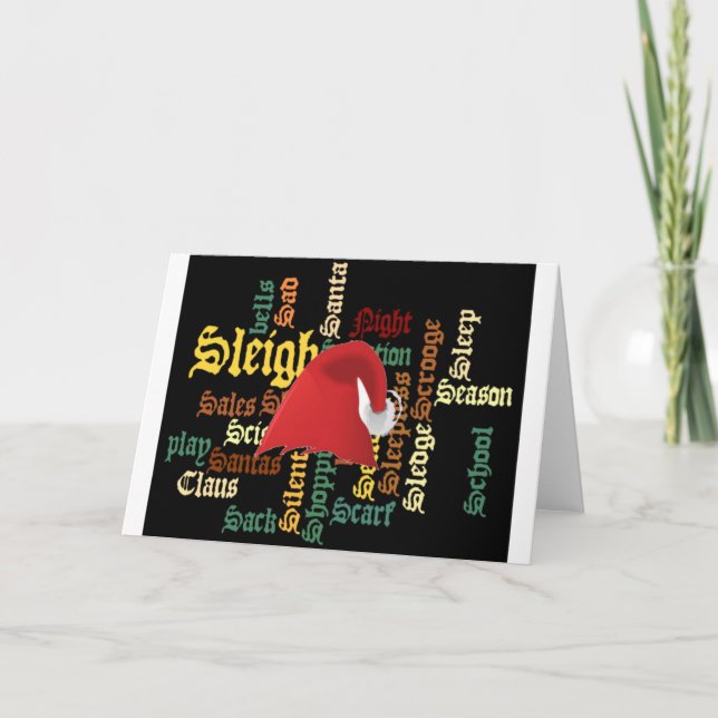 Julpresenten har en trevlig dag och en bättre natt helgkort (Framsida)
