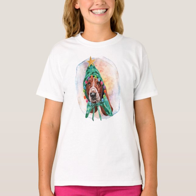 Julpresenter för Basset Hound-ägare T Shirt (Framsida)