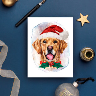 Julpresenter för Golden Retriever-ägare Helg Vykort