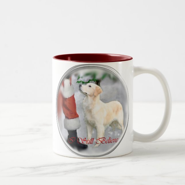 Julpresenter för Golden Retriever Två-Tonad Mugg (Höger)