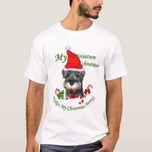 Julpresenter för miniatyr schnauzer tee shirt