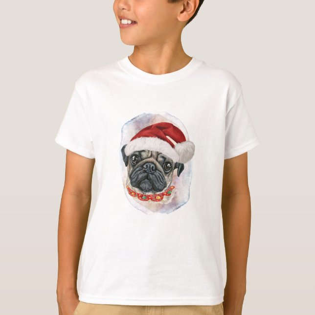 Julpresenter för Pug till hundälskare T Shirt (Framsida)